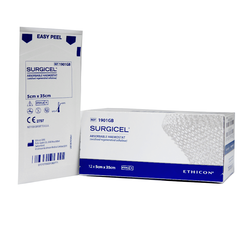 1901GB Surgicel гемостатичний матеріал, що розсмоктується, 5см x 35см